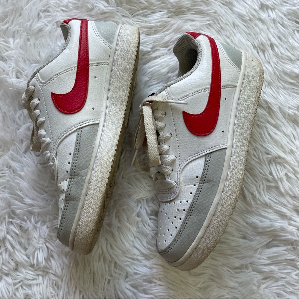 Nike Court Vision University Red White‎ Low Top Sneakers